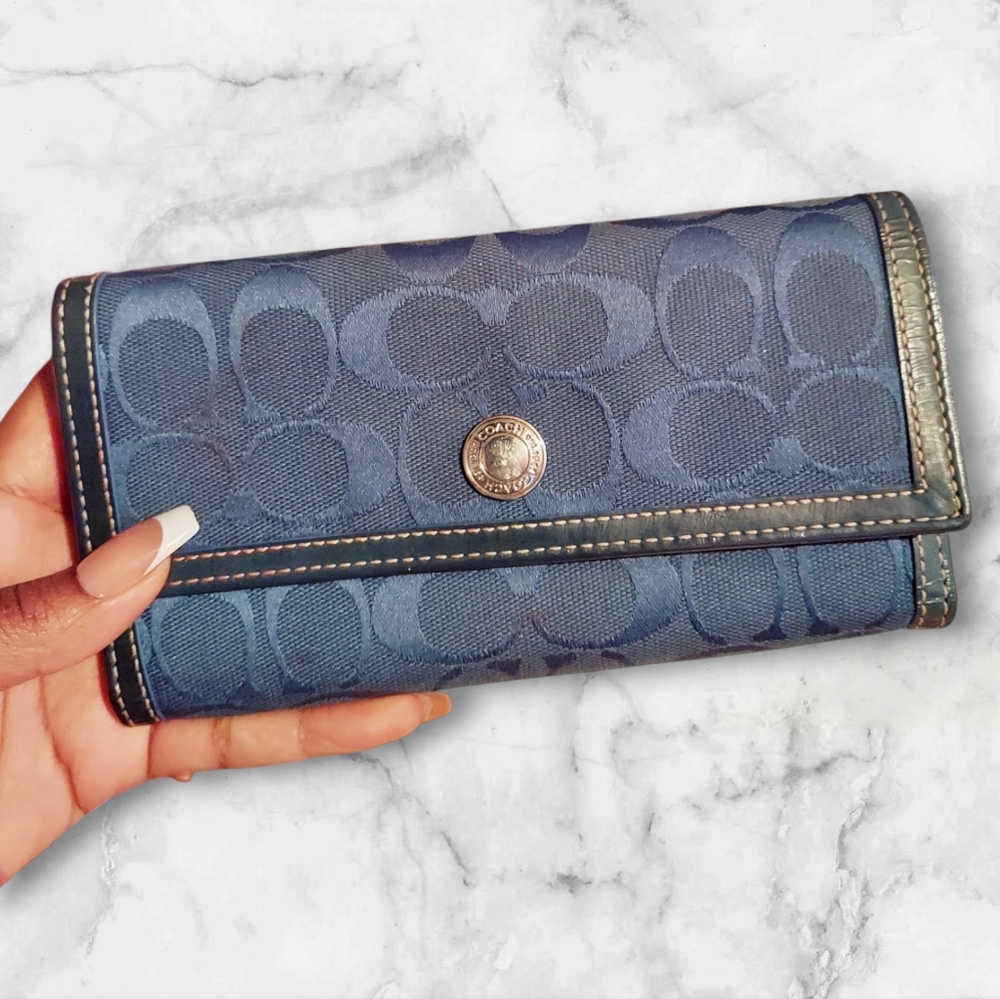 Coach Navy Blue Wallet